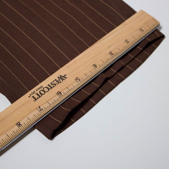 NWT $139 Ralph Lauren 100% Silk Brown Pinstriped Pants Trousers Women Size 2P - Picture 10 of 13